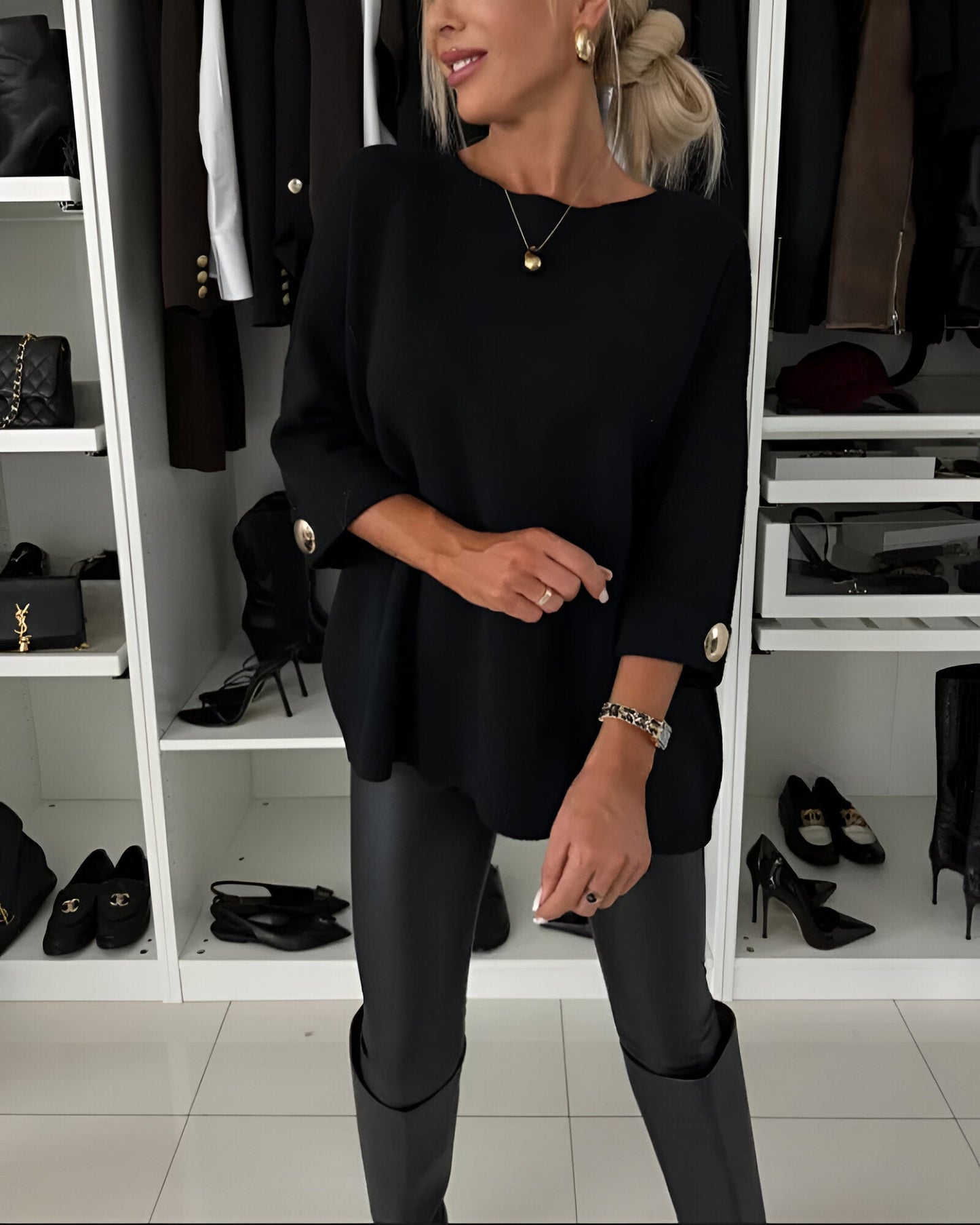 Lucie™ | Miękki sweter z guzikami