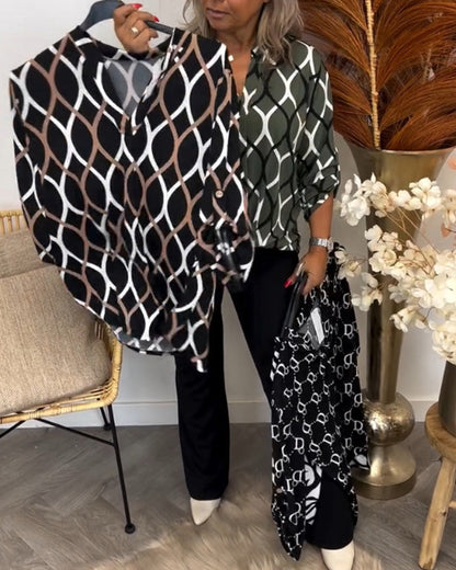 Margaux™ | Luźna Bluzka z Eleganckim Wzorem