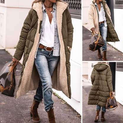 Isa™ | Odwracalny Płaszcz Zimowy – Strona Teddy & Pikowana