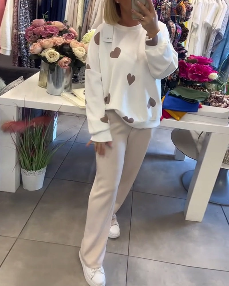 Jade™ | Sweter komfortowy z sercami