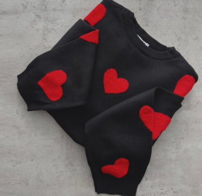 Jade™ | Sweter komfortowy z sercami